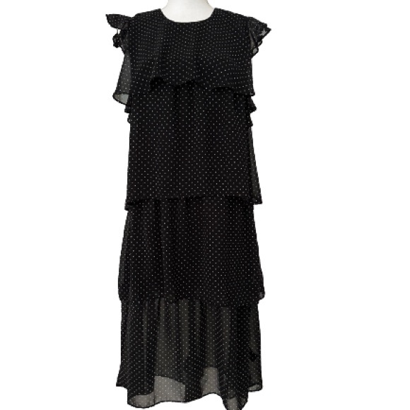 Who What Wear Women's Polka Dot Multi Tiered Dress, Sz M. - Picture 1 of 13